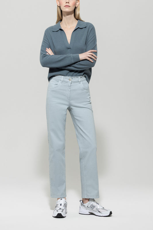 Luisa Cerano cashmere blend polo sweater 128665