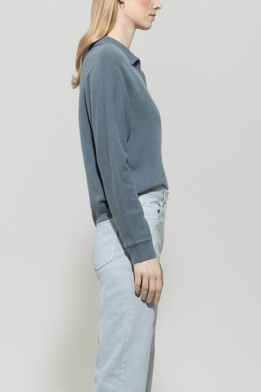 Luisa Cerano cashmere blend polo sweater 128665