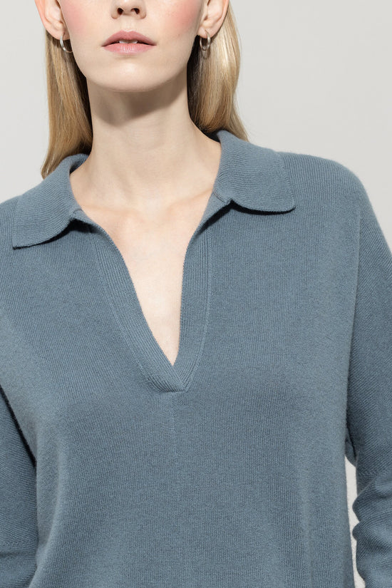 Luisa Cerano cashmere blend polo sweater 128665