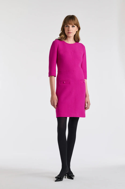 Weill top-stitched wool crêpe dress 135011