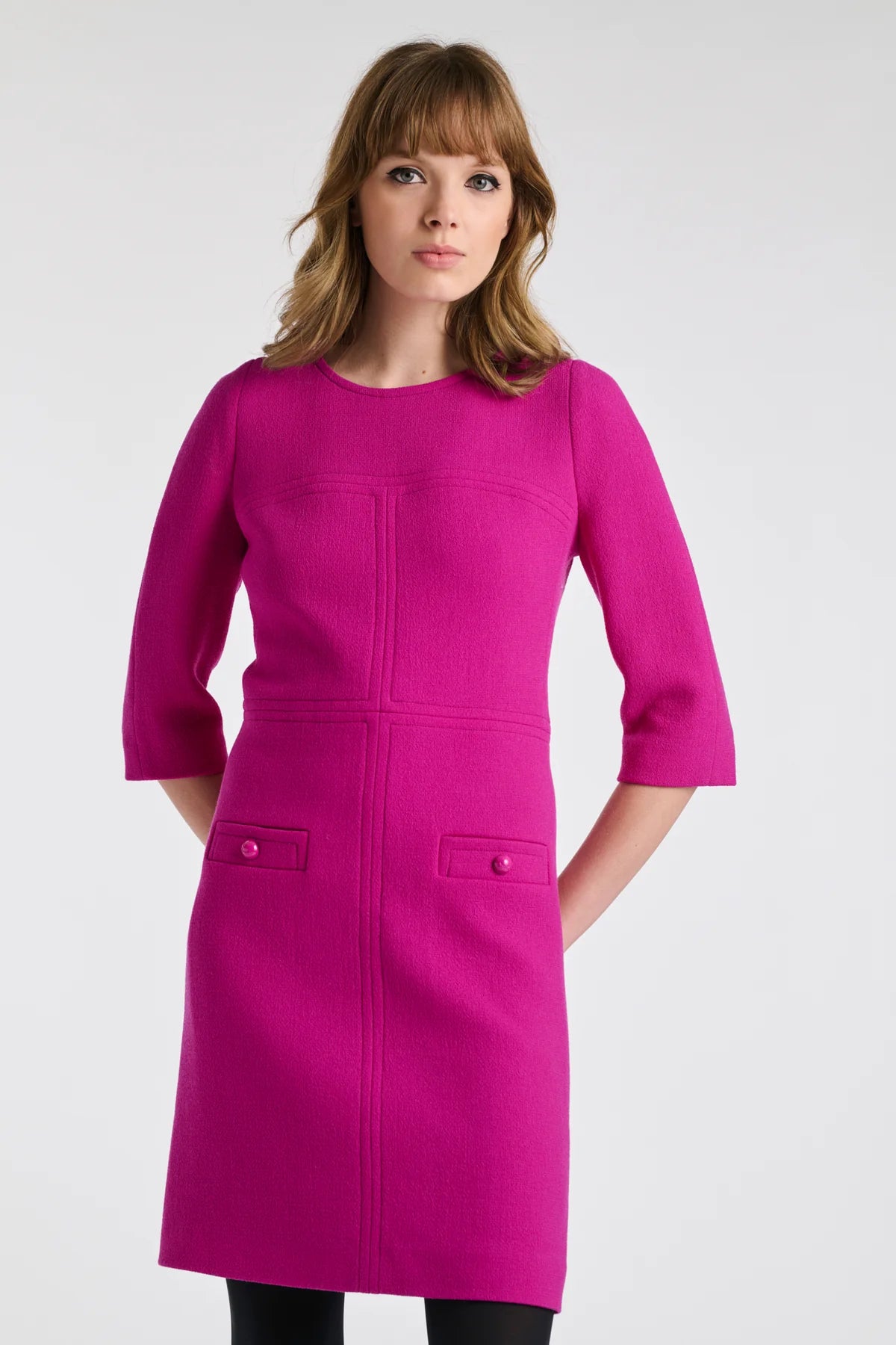 Weill top-stitched wool crêpe dress 135011