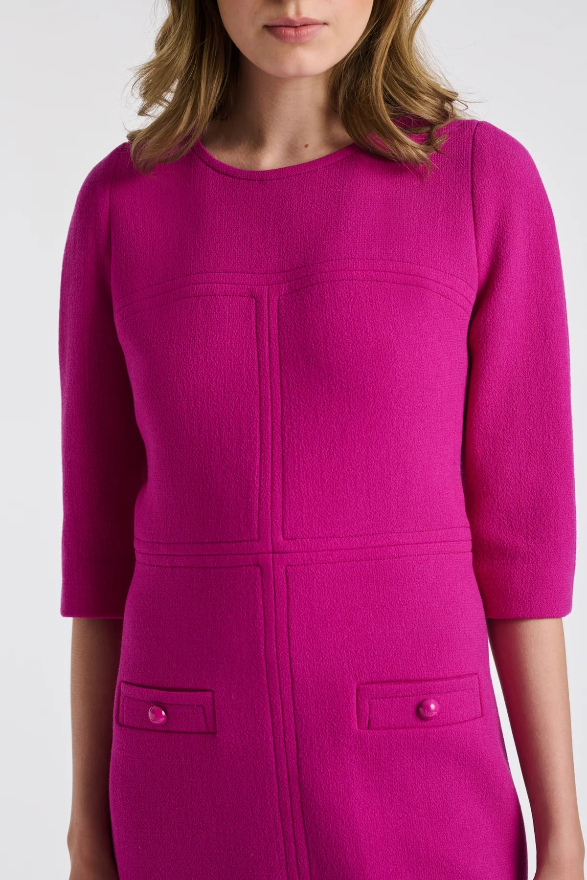 Weill top-stitched wool crêpe dress 135011