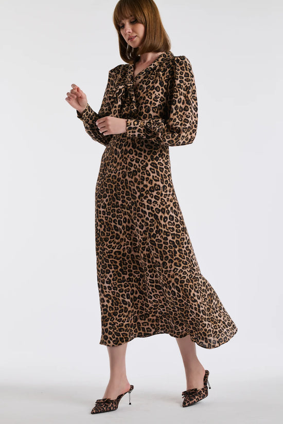Weill long leopard print dress 135110