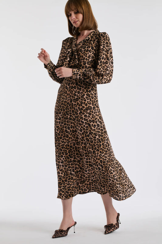Weill long leopard print dress 135110