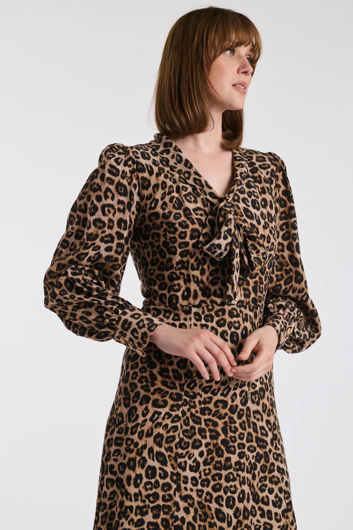 Weill long leopard print dress 135110