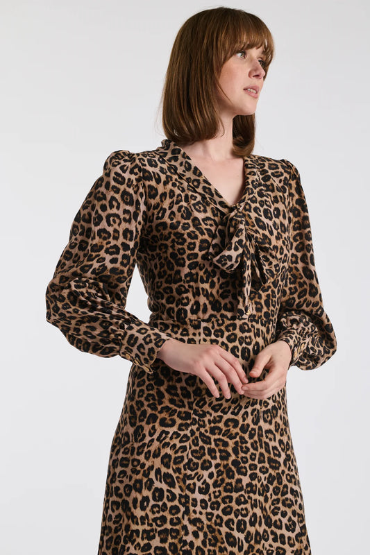 Weill long leopard print dress 135110