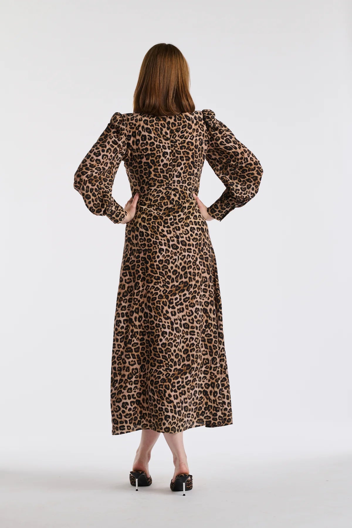 Weill long leopard print dress 135110
