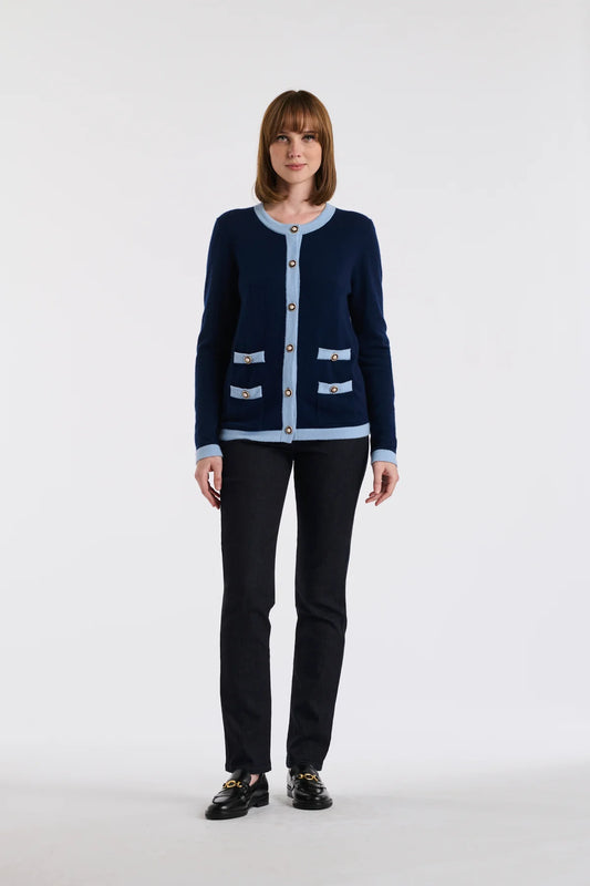 Weill two tone v neck cardigan 139019