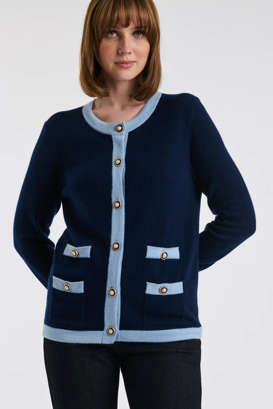Weill two tone v neck cardigan 139019