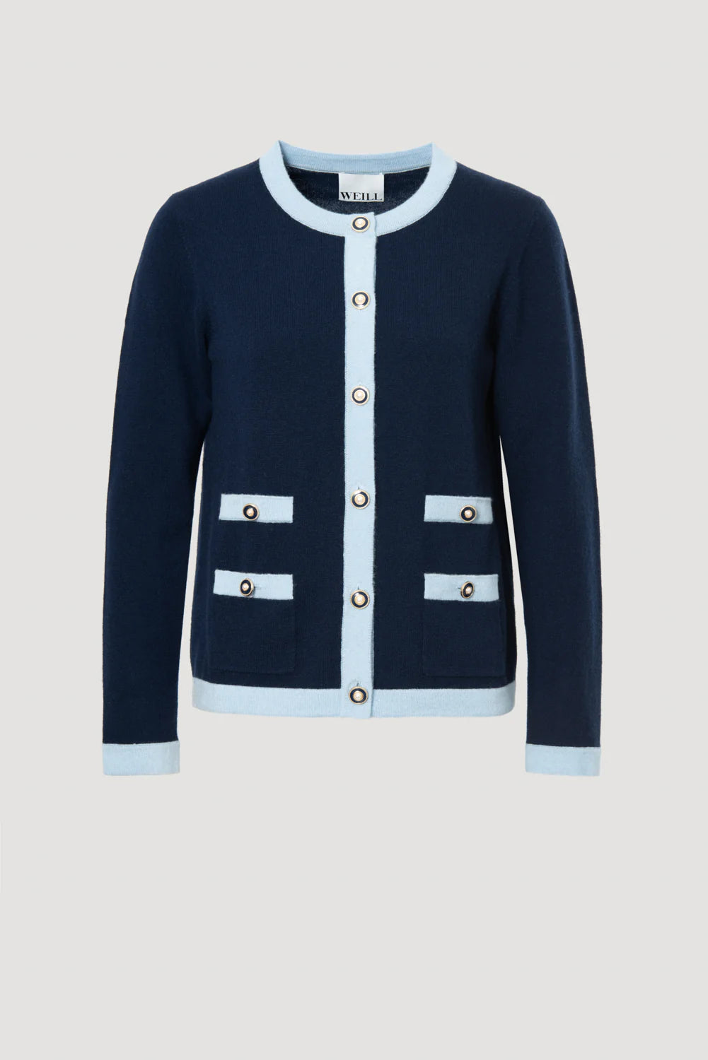 Weill two tone v neck cardigan 139019