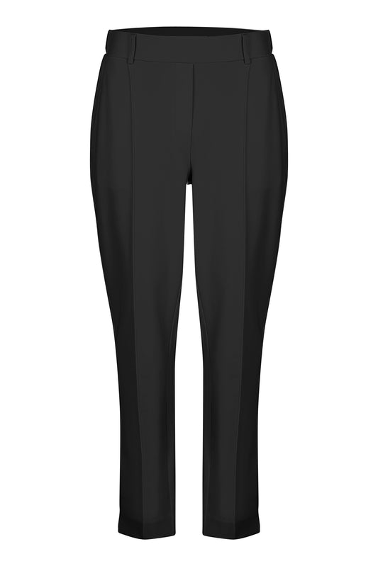 Margittes Black Pull-On Straight Leg Trousers