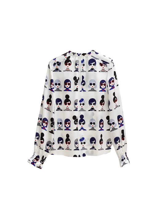 Herzen's Angelegenheit lady print blouse 6153