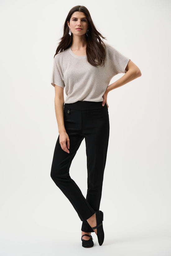Joseph Ribkoff Black Classic Tailored Slim Trousers