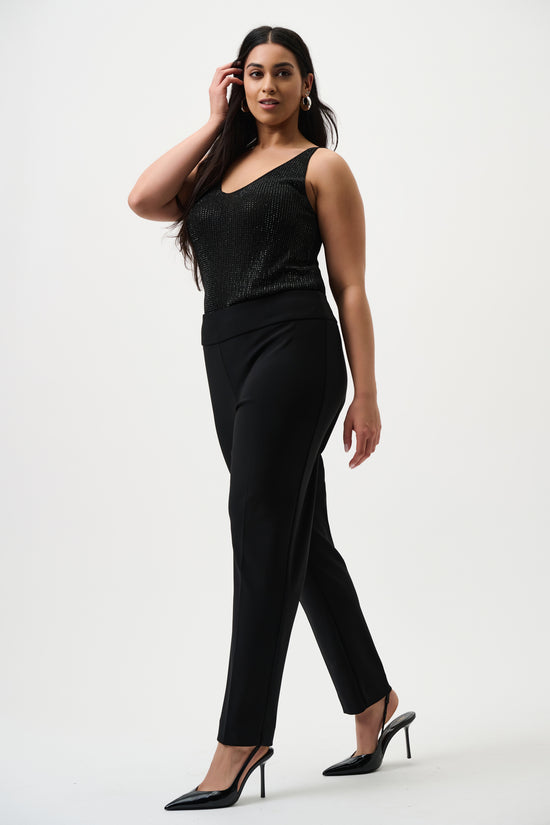 Joseph Ribkoff Black Classic Tailored Slim Trousers