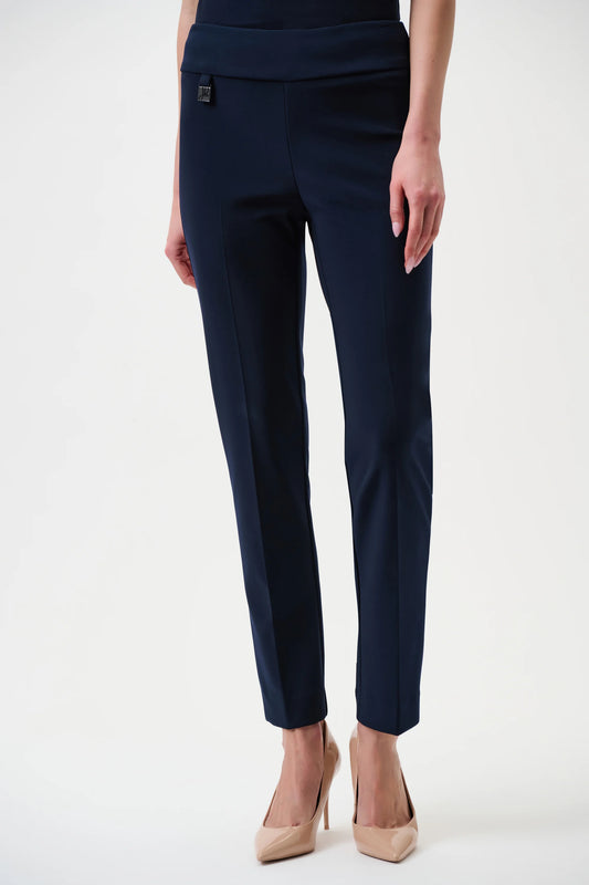 Joseph Ribkoff Navy Blue Classic Tailored Slim Trousers