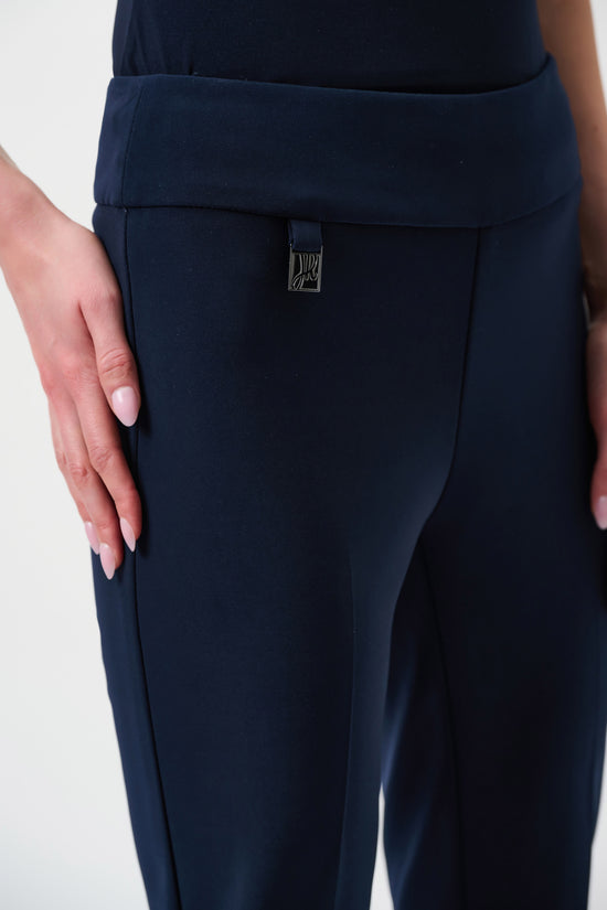Joseph Ribkoff Navy Blue Classic Tailored Slim Trousers