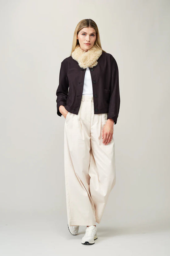 Helen Moore Cream Faux Fur Vintage Collar