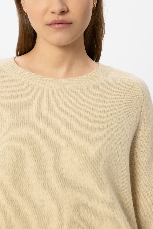 Luisa Cerano Butter Yellow Long Sleeve Cashmere Blend Sweater