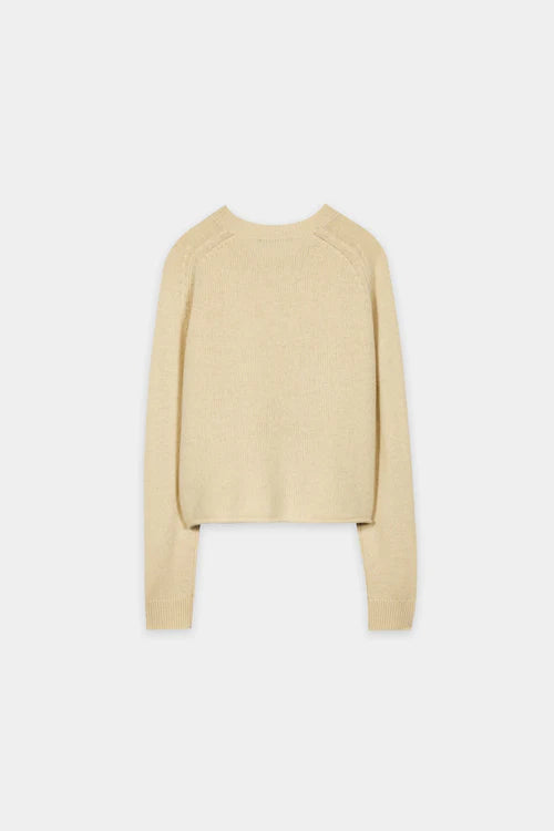 Luisa Cerano Butter Yellow Long Sleeve Cashmere Blend Sweater