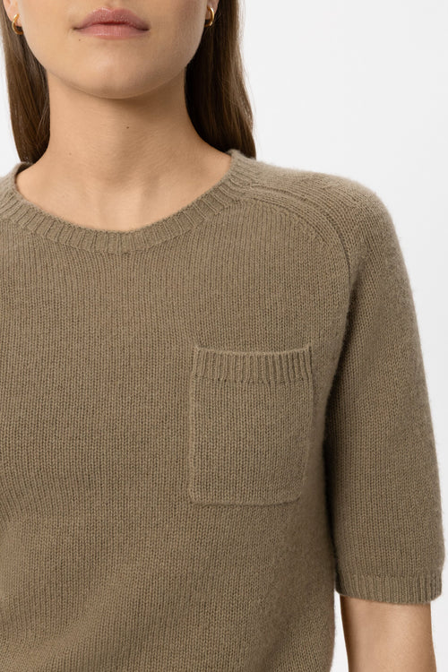 Luisa Cerano Sage Half-Sleeve Cashmere Blend Sweater