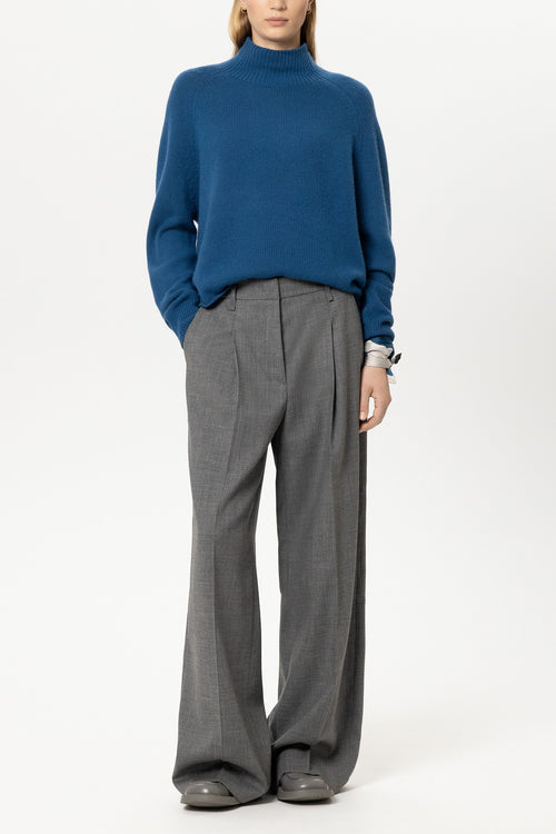 Luisa Cerano Sapphire Cashmere Blend Turtle Neck Sweater