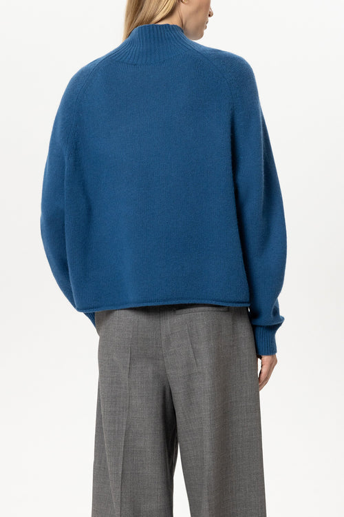 Luisa Cerano Sapphire Cashmere Blend Turtle Neck Sweater
