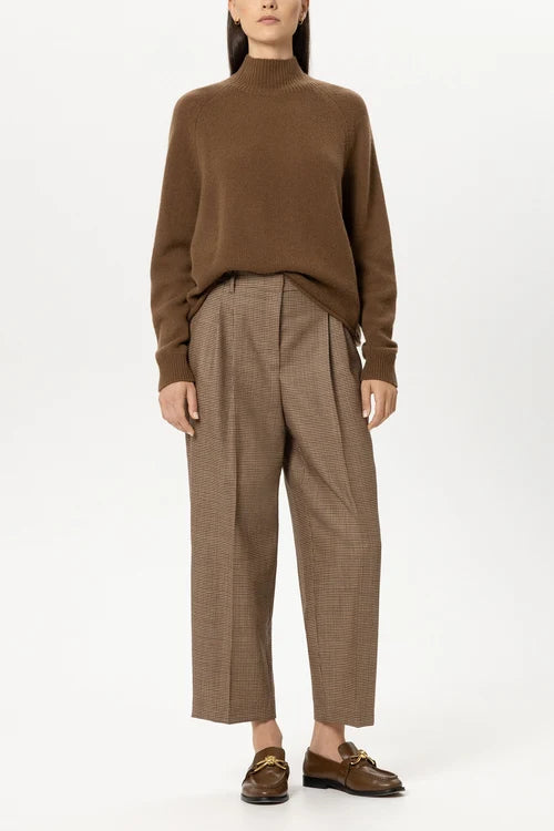 Luisa Cerano Caramel Cashmere-Blend Turtleneck Sweater