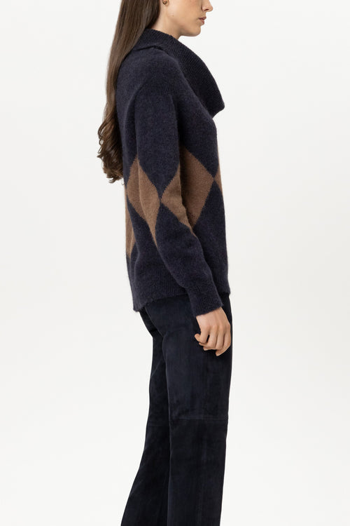 Luisa Cerano Multi Shawl-Neck Sweater