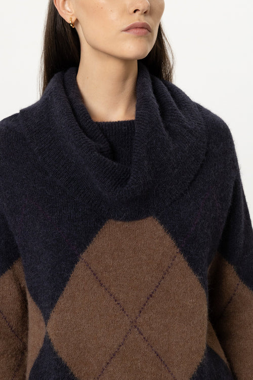 Luisa Cerano Multi Shawl-Neck Sweater
