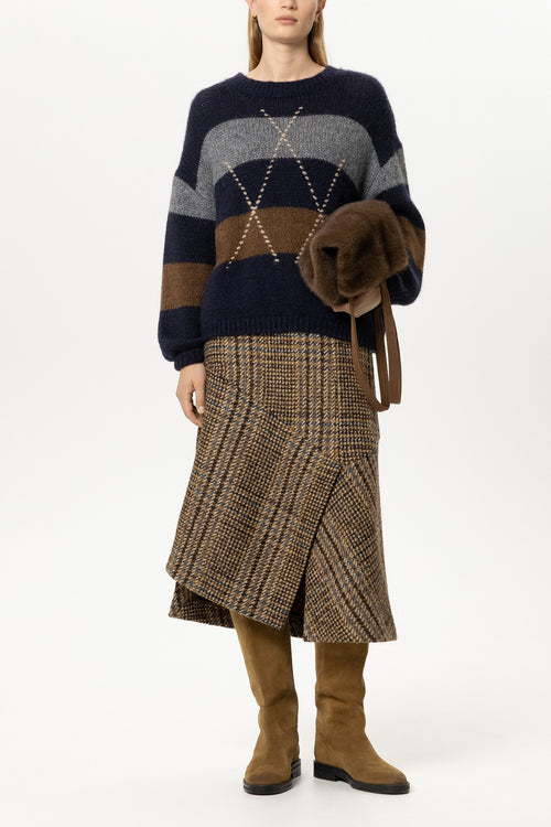 Luisa Cerano Multi Patterned Alpaca-Blend Sweater