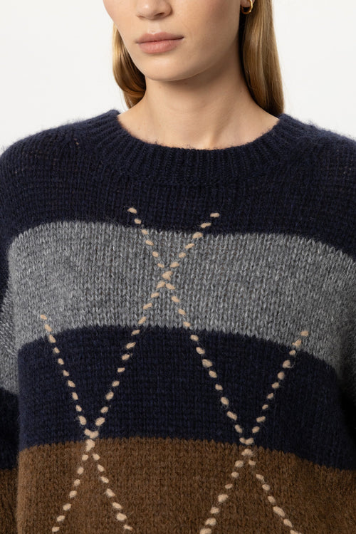 Luisa Cerano Multi Patterned Alpaca-Blend Sweater