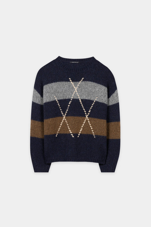Luisa Cerano Multi Patterned Alpaca-Blend Sweater