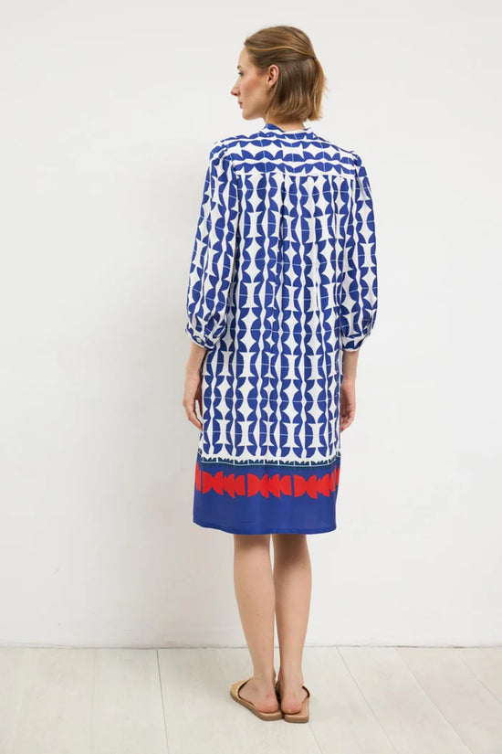 Tinta & Bariloche Royal Blue Geometric Print Tunic Dress Menta