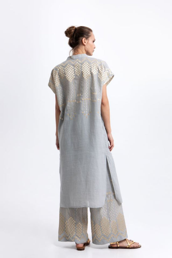 Greek Archaic Kori Stone Short Sleeve Tunic Dress 4083155