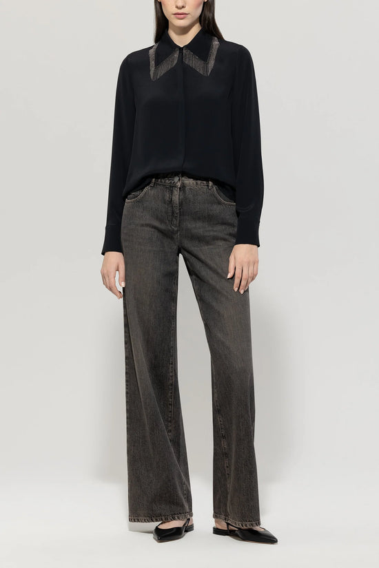 Luisa Cerano chain fringes shirt 218513