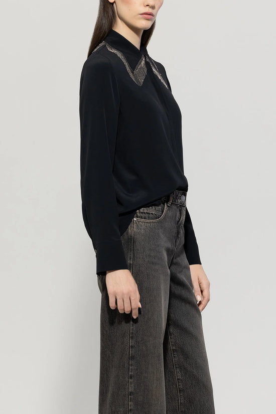 Luisa Cerano chain fringes shirt 218513