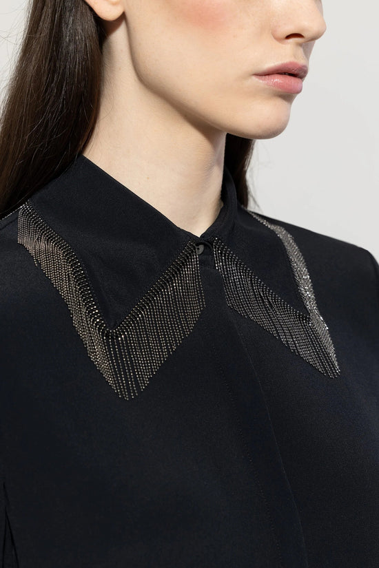 Luisa Cerano chain fringes shirt 218513
