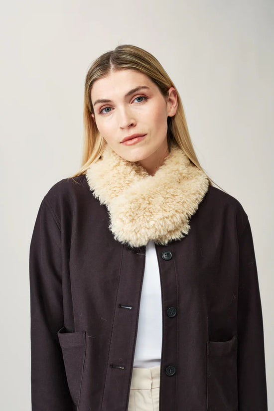 Helen Moore Cream Faux Fur Vintage Collar