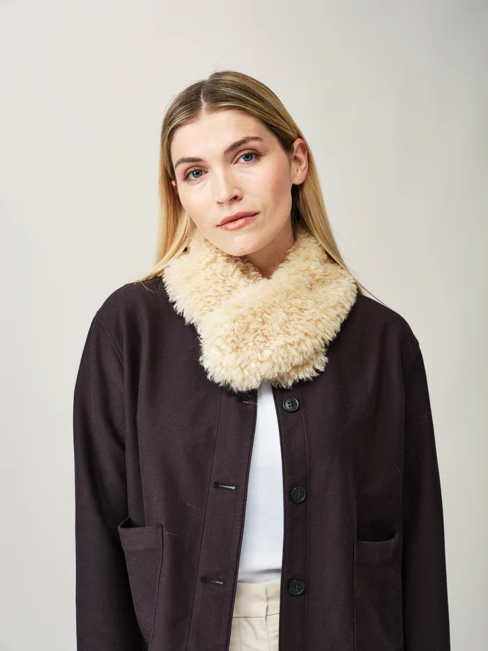 Helen Moore Cream Faux Fur Vintage Collar