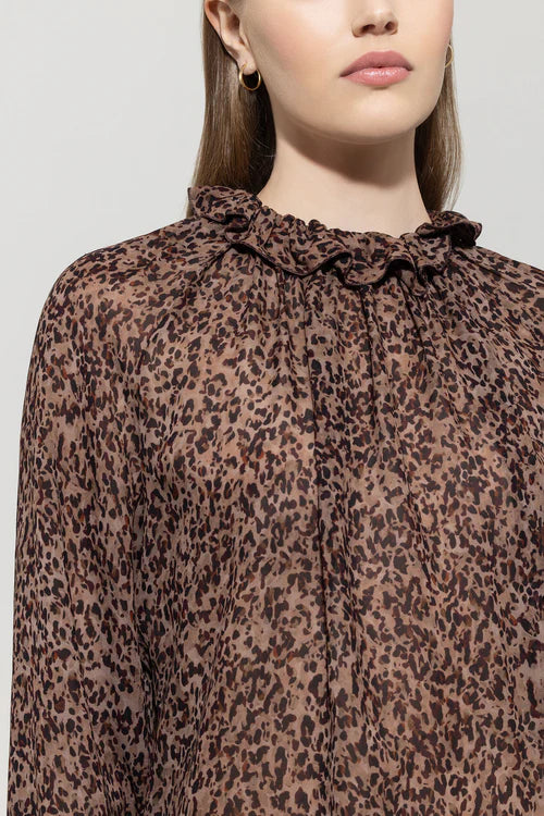 Luisa Cerano animal print blouse 228621