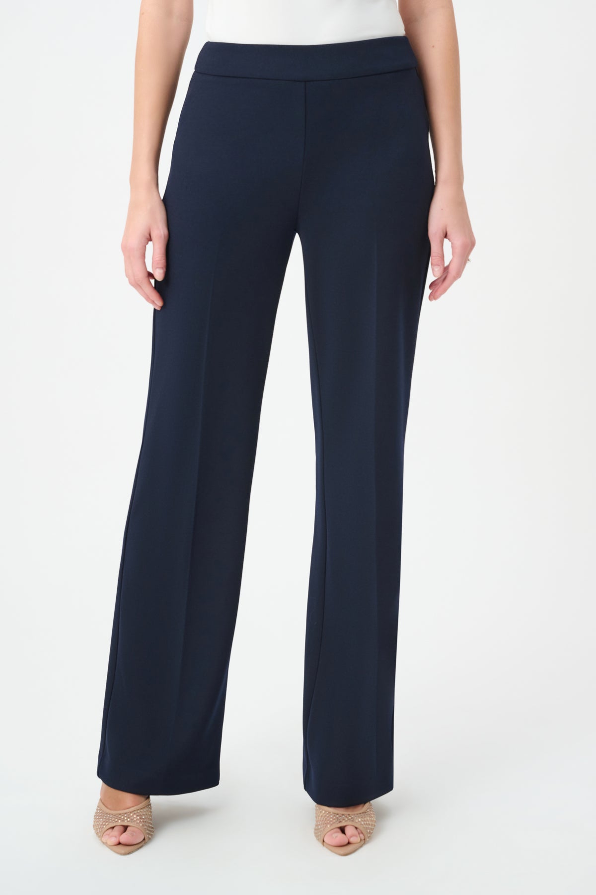 Joseph Ribkoff Midnight Blue Wide Leg Pull-On Trousers