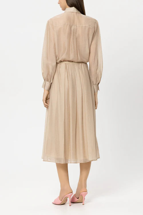 Luisa Cerano Soft Camel Shirt Blouse with Rhinestones 238657