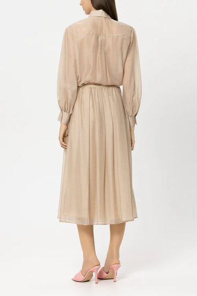 Luisa Cerano Soft Camel Shirt Blouse with Rhinestones 238657