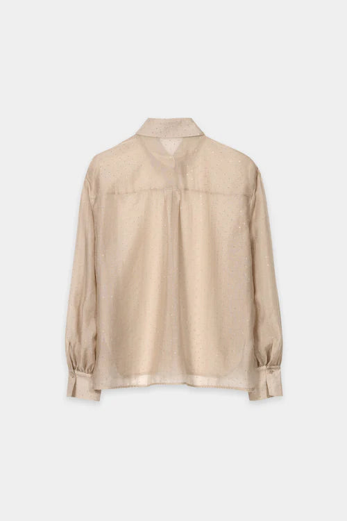 Luisa Cerano Soft Camel Shirt Blouse with Rhinestones 238657