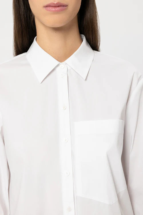 Luisa Cerano White Shirt blouse with Ajour Embroidery 238666