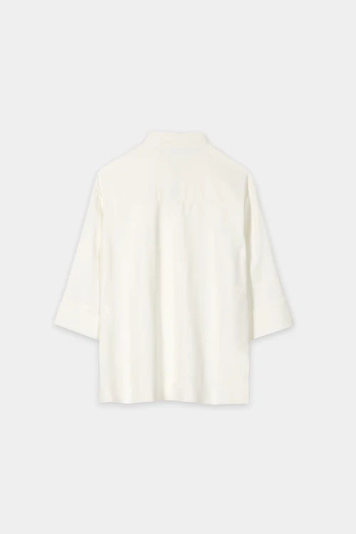 Luisa Cerano Off-White Half Sleeve Tunic Blouse