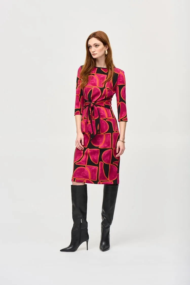 Joseph Ribkoff abstract print sheath dress 243297