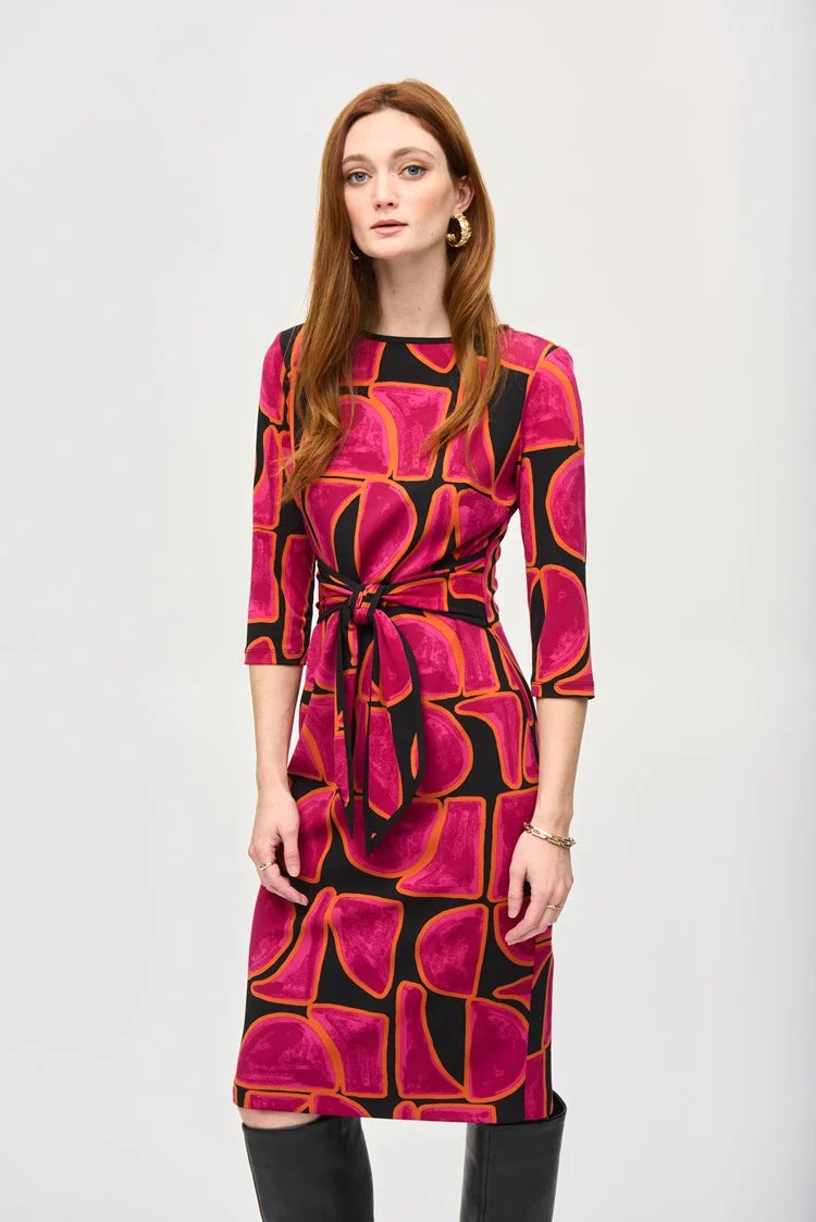 Joseph Ribkoff abstract print sheath dress 243297