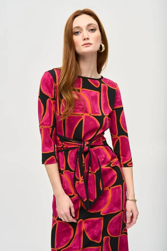Joseph Ribkoff abstract print sheath dress 243297