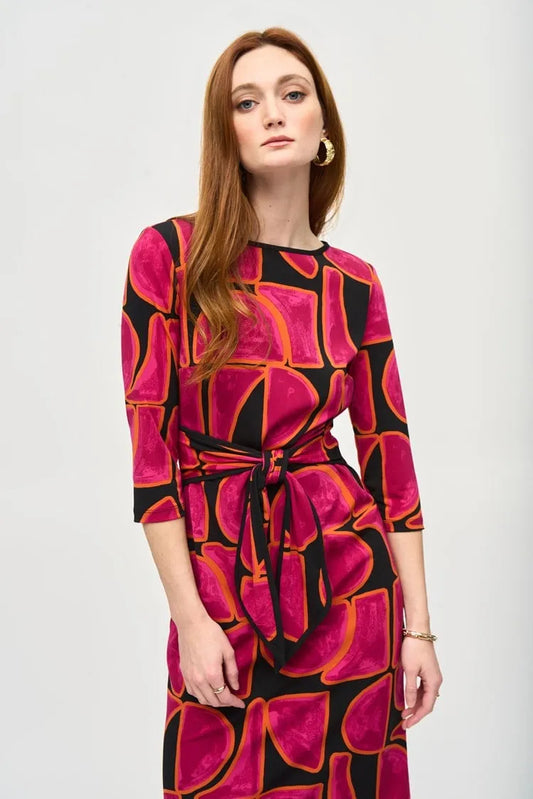Joseph Ribkoff abstract print sheath dress 243297